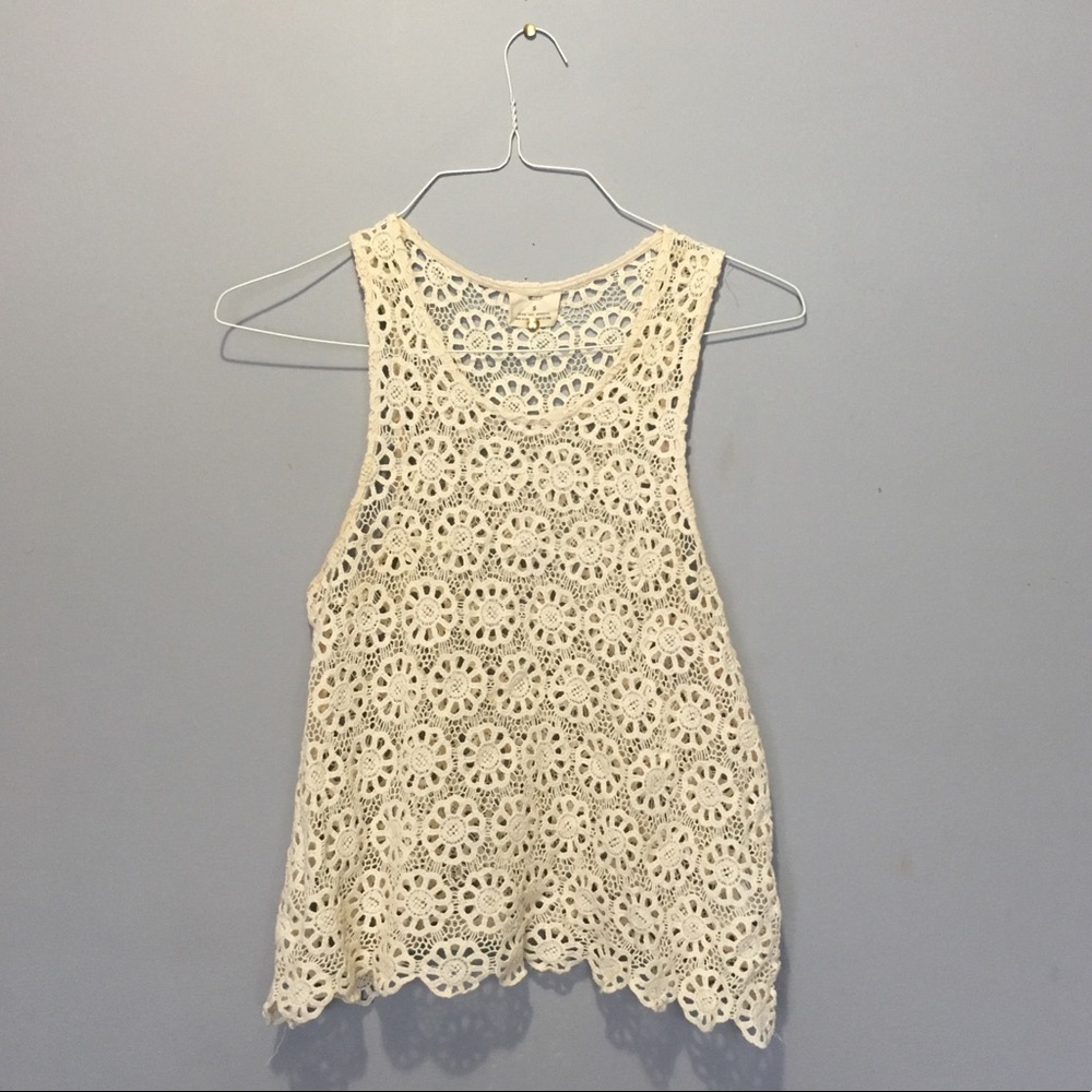 Pins & Needles Eyelet Tank